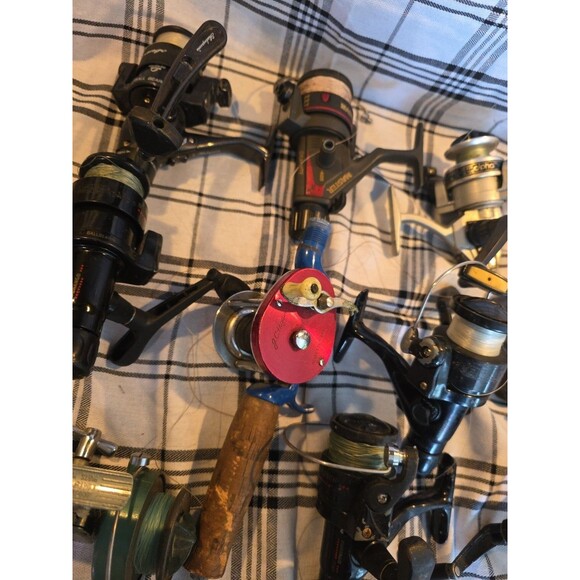 Vintage Fishing Reel Lot Of 12- Zebco 7020 Shakespeare Heddon‎ JC Higgins Ryobi - Picture 5 of 6
